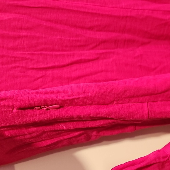 P.5 Anthropologie Gina Keyhole Moulinette Soeurs Bright Pink Dress Size 14 - Picture 6 of 6